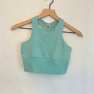 Free people movement with cute back cutout Aqua Tank Top for Women
